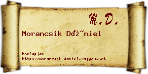 Morancsik Dániel névjegykártya