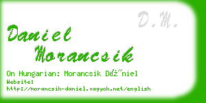 daniel morancsik business card